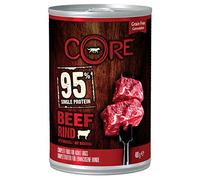 Wellness Core, Cibo umido per cani, 95% carne di manzo e verdure, senza cereali, ingredienti naturali, facile da digerire, formato 0,4 kg, appetitoso