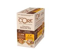 Wellness CORE Signature Selects, Paté per Gatti, Naturale e Senza Cereali, Mix di Selezione Straccetti, 8 x 79 g