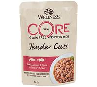Wellness Core Tender Cuts Salmone e Tonno in Savoury Gravy 24x85gr