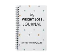 Wellness Fitness Journal - Diario per la perdita di peso e misurazione del corpo, per allenamento, monitoraggio dell'umore e del sonno, 14 x 21 cm, impostazione obiettivi fitness
