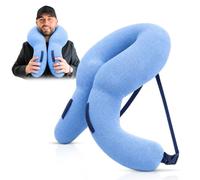 Wellness Pillow Milano Cuscino da Viaggio, Cuscino Gonfiabile con Supporto Cervicale 3D, Cuscino Aereo Traspirante e Compatto, Design Anti Caduta della Testa, Facile da Gonfiare e Trasportare
