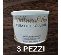 Wellness Wax 400 ml Titanio Rosa Pack 3 pezzi di Cera depilatoria