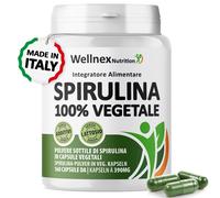 Wellnex Nutrition Spirulina 390 mg - 160 Capsule Vegetali 62,4 g Capsu