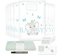 Wellode® 8 Bustine Corredino Neonato Ospedale con Pennarello - Sacchetti Cambio Neonato Riutilizzabili per Asilo e Viaggi - Idea Regalo Nascita Baby Shower e Lista Nascita Bebè