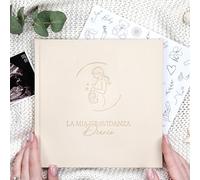Wellode Diario della Gravidanza in Italiano con 105 Pagine e Adesivi - 9 Mesi di Ricordi da Custodire per Sempre - Libro Gravidanza da Compilare - Regalo Prezioso per Future Mamme (Crema)