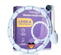 Wellrelaxx Smart Hula Hoop vincitore del test silenzioso e girevole con contatore, hula hoop con sfera di peso, pneumatici Hullahub, per allenamento con divertimento, circonferenza 70-110 cm