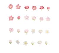 wellrun 24 ciondoli a forma di fiore di coccodrillo con petali di sakura, accessori unici per scarpe, graziosi ciondoli a forma di fiore, per braccialetti, sandali e braccialetti