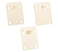 Wellrun 3 spessori per il collo della chitarra, in legno d'acero massiccio, spessore conico da 0,25, 0,5 e 1 grado, angolo regolabile per la riparazione della protezione della chitarra e del basso