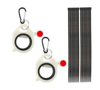 Wellrun Confezione da 2 organizer per fascette con 20 fascette con cerniera, clip per la gestione dei fili per casa e ufficio, organizer portatile con zip con bagliore notturno