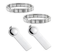 Wellrun Kit di 4 strumenti per la rimozione delle maglie dei braccialetti italiani, strumento Nomination per la creazione di gioielli fai da te, strumento di giunzione modulo, aiuto per l'apertura e