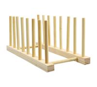 wellrun Scolapiatti in bambù con 7 scomparti, in legno, per armadietti da cucina, coperchi, taglieri, organizer per piatti, tazze, tavole, stoviglie, libri, bicchieri da vino