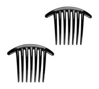 Wellrun Set di 2 pettini laterali in plastica a 7 denti, pettine laterale a denti larghi per donne e ragazze, semplici accessori per capelli intrecciati alla francese, per uso quotidiano e styling