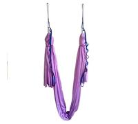 WELLSEM® 5,5 Yards (5 m/Set) Elastico Yoga Pilates Amaca con moschettone a Margherita e Guida (Lavander)