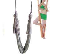 WELLSEM® 5,5 Yards (5 m/Set) Elastico Yoga Pilates Amaca con moschettone a Margherita e Guida (Nastro)