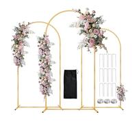 WellSign Set di 3 supporti per arco di palloncini, 2,8 m, 1,8 m, set di 3 supporti per sfondo per matrimoni, baby shower, feste di compleanno, eventi, decorazione da giardino, arco floreale con