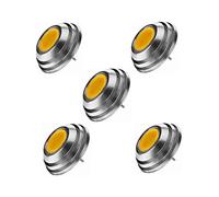 Wellsun, Lampadina LED G4, Forma UFO, Base G4 bi-Pin, 2 W COB, equivalente a Una Lampadina alogena da 20 W, DC 12 V, 5 Pact Cool White