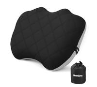 WellSync Cuscino da campeggio con fodera rimovibile, cuscino gonfiabile ultraleggero, ergonomico, piccolo cuscino da viaggio per campeggio, escursionismo, spiaggia, pesca