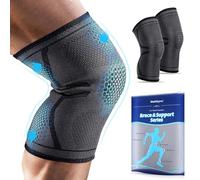WellSync Ginocchiera Ortopedica Compressione Tutore Ginocchio Sportiva Ginocchiere Palestra per Dolori Articolari Rottura del Menisco Artrite Fascia Ginocchio per Sport Corsa Jogging, Set da 2