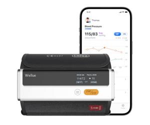 Wellue Armfit Plus Misuratore di Pressione Con Funzione ECG, Misuratore di Pressione Sanguigna da Braccio, Connessione Bluetooth App per iOS e Android