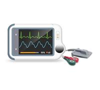 Wellue Checkme Lite Plus - Monitor ECG e ossimetro | Misura ECG/SpO2 in 20 secondi | Bluetooth per adulti/bambini | Sensore portatile + app (iOS/Android)