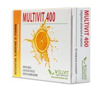 Wellvit Multivit 400 30 Compresse - Integratore Multivitaminico Con Acido Folico Orosolubile