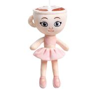 WELLXUNK Ballerina-Cappuccina Peluche, 24CM Peluche Tralalero Tr-alala, Peluches Italian-Brainrot, Tung-Tung-Tung-Sahur, Perfetto per Bambini e Adulti da Collezione peluche per i Fan