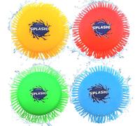 WELLXUNK Frisbee ad Acqua, 4 Pezzi Schiuma e Silicone Frisbee, 17 CM Frisbee Bambini, Set Frisbee Splash, Disco Acqua Giocattolo, in Colori Vivaci per Feste Estive per Ragazzi e Ragazze
