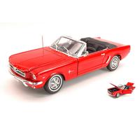 WELLY 1/18 EPOCA FORD MUSTANG CABRIO 1964 ROSSO MODELLINO STATICO DIECAST