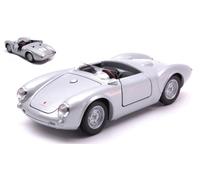 WELLY 1/18 PORSCHE 550 SPYDER ARGENTO MODELLISMO MODELLINO STATICO DIECAST