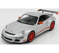 WELLY 1/18 PORSCHE 911 997 GT3 RS 2010 ARGENTO MODELLINO STATICO DIECAST