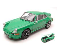 WELLY 1/18 PORSCHE 911 CARRERA RS 1973 VERDE/NERO MODELLINO STATICO DIECAST
