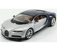 WELLY 1/24 BUGATTI CHIRON LE PATRON 2016 ARGENTO BLU MODELLINO STATICO DIECAST