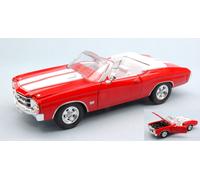 WELLY 1/24 CHEVROLET CHEVELLE SS 454 1971 ROSSO MODELLINO STATICO DIECAST