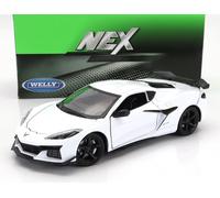WELLY 1/24 CHEVROLET CORVETTE Z06 2023 BIANCO MODELLINO STATICO DIECAST