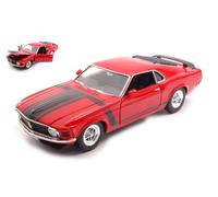 WELLY 1/24 FORD MUSTANG BOSS 302 1970 ROSSO MODELLINO STATICO DIECAST