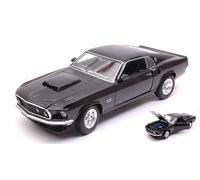 WELLY 1/24 FORD MUSTANG BOSS 429 1969 NERO 27 MODELLINO STATICO DIECAST