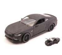 WELLY 1/24 FORD MUSTANG GT 2015 NERO MODELLISMO MODELLINO STATICO DIECAST