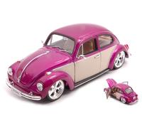 WELLY 1/24 VW MAGGIOLINO BEETLE TUNING VIOLA MODELLINO STATICO DIECAST