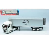 WELLY 1/32 CAMION MAN TGX XXL TRACTOR W/ARGENTO TRAILER MODELLINO STATICO