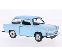 WELLY 24037W Trabant 601 - Blu Tettuccio 1:24 Scala Die Cast Modello - T48 Post