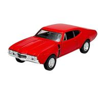 Welly Automodell Compatibile con Oldsmobile 442 Coupé Rosso 1968 1/34-1/39 Il Cast Metallo Modello Auto Nuovo In Scatola