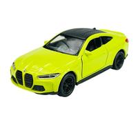 Welly B-M-W M4 G82 verde ca 1/34-1/39 modello in metallo auto Die Cast Nuovo in scatola