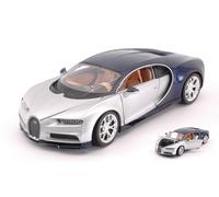 Welly BUGATTI CHIRON 2017 SILBER/BLUE 1:24-27
