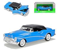 Welly Buick Skylark Cabrio Blau Geschlossen Soft Top 1. generazione 1953-1954 1/24 Modell Auto