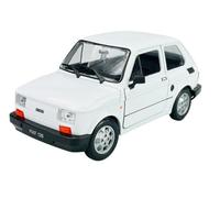 Welly FIAT 126 Bianco equivalente Polski FIAT 126p 1972-2000 1/21 Modello Auto Maluch