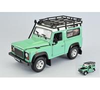 Welly LAND ROVER DEFENDER LIGHT GREEN/WHITE W/ROOF RACK 1:24