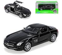 Welly Mercedes SLS AMG Coupe nero C197 2010-2014 ca 1/43 1/36-1/46 modello auto