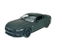 Welly - Modellino di auto compatibile con Ford Mustang VI Coupé, nero opaco, a partire dal 2014, scala 1:24, in metallo