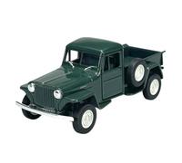 Welly modello auto compatibile con 1947 Jeep Willys Pickup Verde ca. 1/34-1/39 Metal Model Auto Die Cast Nuovo in scatola
