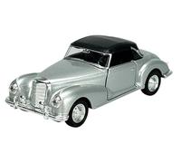 Welly Modello Auto Compatibile con 1955 Mercedes-Benz 300S Argento con Soft Top 1/34-1/39 Metal Model Auto Die Cast Nuovo in scatola 42341